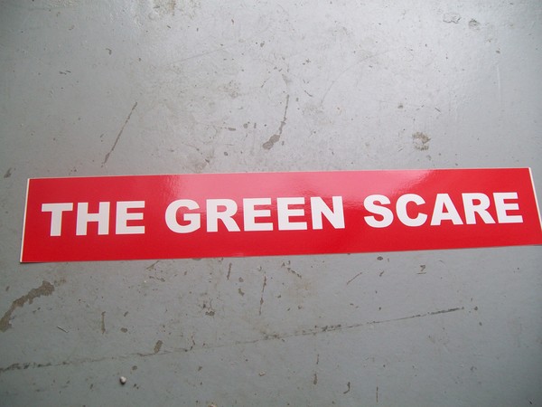 Stop sticker: Green Scare