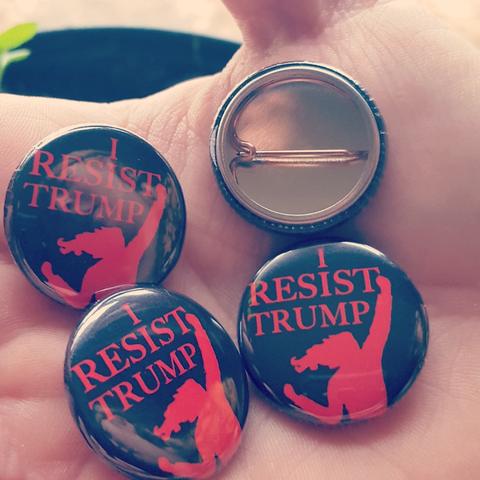 "I Resist Trump" pin