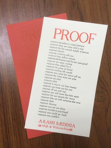 "Proof" Letterpress Print