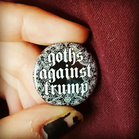 #B07 Goths Against Trump button