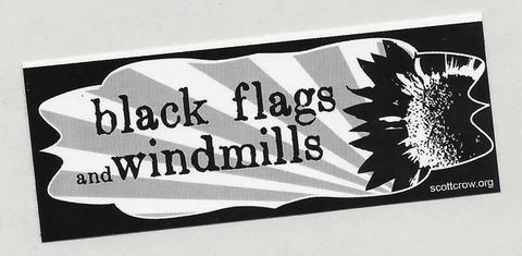 Black Flags and Windmills sticker - Pioneers Press