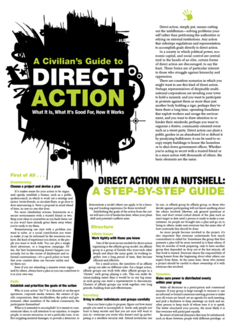 A Civilian's Guide to Direct Action poster/zine