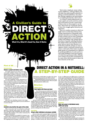 A Civilian's Guide to Direct Action poster/zine - Pioneers Press
