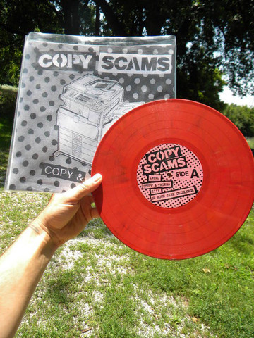 Copy Scams' Copy & Destroy 10" record, zine, and download code