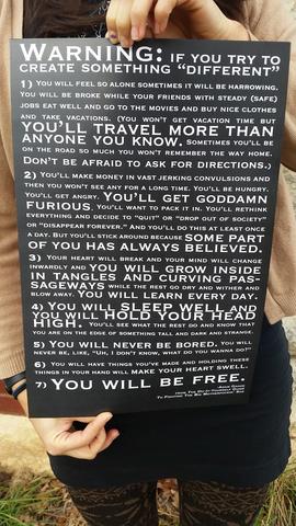 Warning: If You Try to Create Something "Different" poster