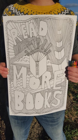 Read More Books coloring poster